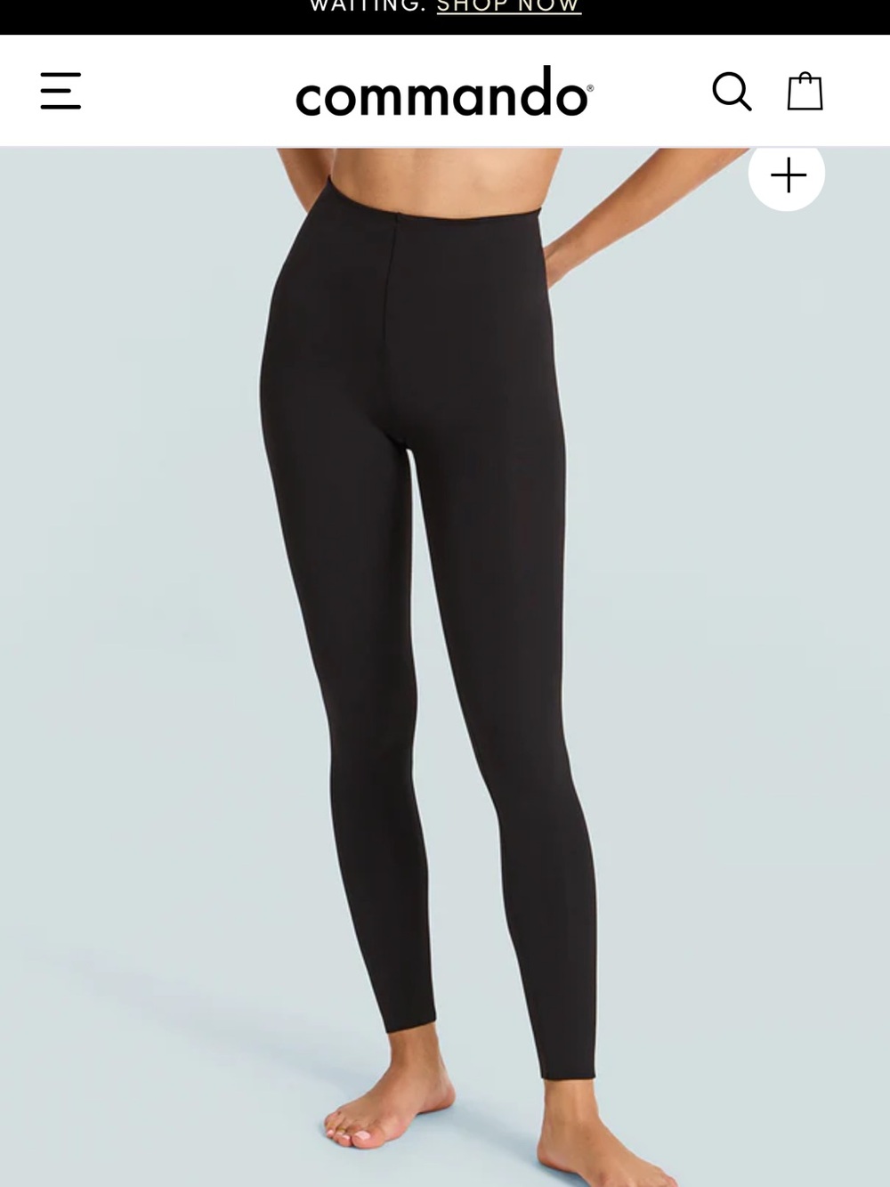 Commando High-Waist Black Leggings neoprene